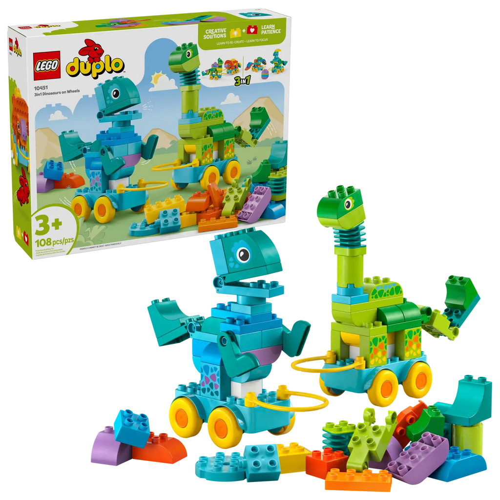 LEGO® DUPLO® 3in1 Dinosaurs on Wheels 10451