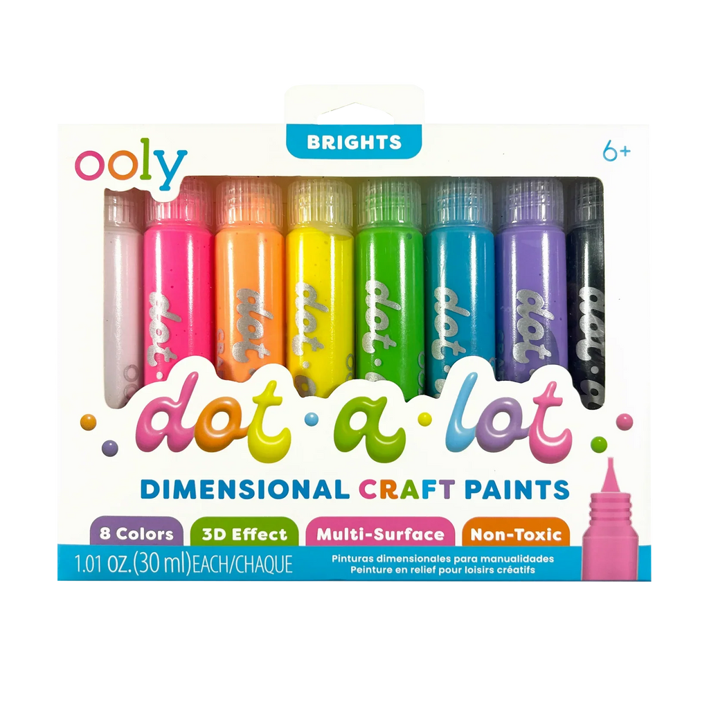 Ooly Dot-A-Lot: Dimensional Craft Paint - Bright (Set of 8)