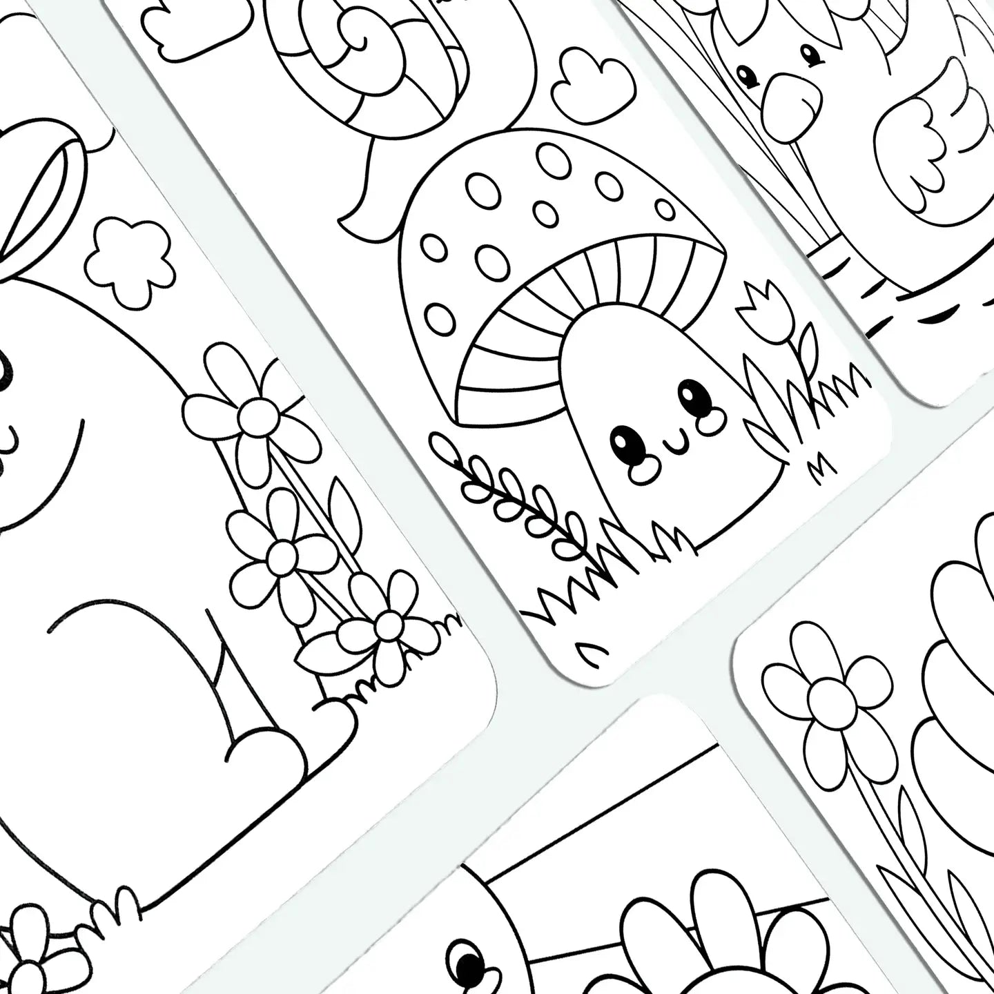 Ooly Undercover Art Hidden Pattern Coloring Activity Art Cards - Garden Pals